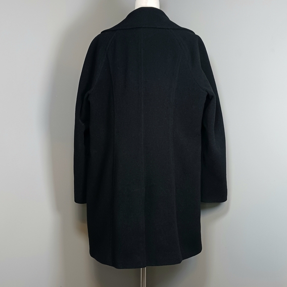 LONDON FOG Wool Peacoat Long Dark Academia Fully Lined Black Size XL - Picture 6 of 12